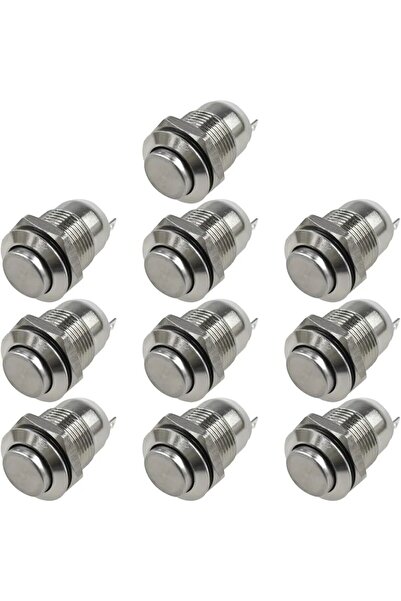 Choice 10 قطع من مفاتيح الضغط اللحظية مقاس 12 مم، ذات طرفين، مع زر دائري عالي...