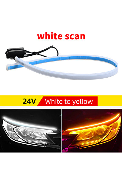 choice2 مصباحان للقيادة النهارية للشاحنات، أبيض إلى أصفر، 24 فولت، 45 سم (17....