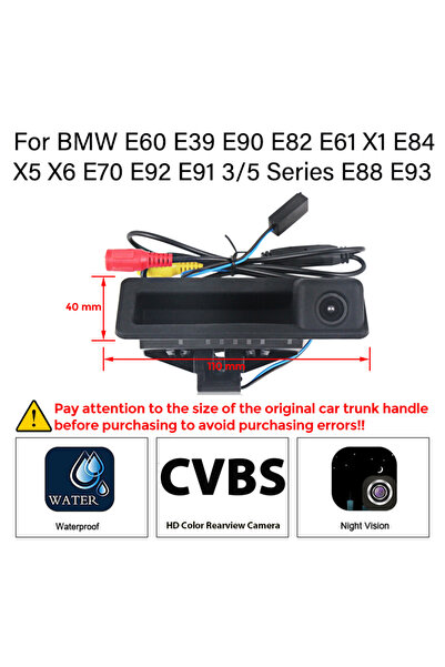 Choice3 كاميرا خلفية للسيارة BM-S-10Y تعمل بجهد 12 فولت، تُركّب على مقبض صندو...