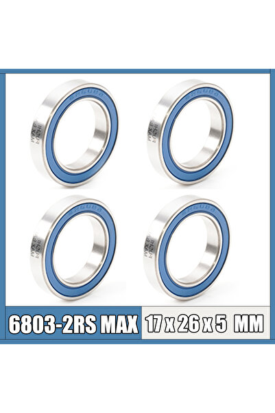 Choice 6803 2RSV MAX Bearing 17*26*5 mm 4Pcs C2 Full Balls Bicycle Pivot Repa...