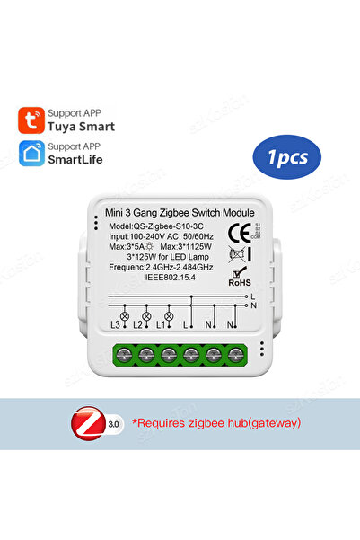 Choice وحدة مفتاح ذكي Tuya ZigBee ثلاثية/نصف/ثلاثية، تحتاج إلى سلك محايد، تطب...