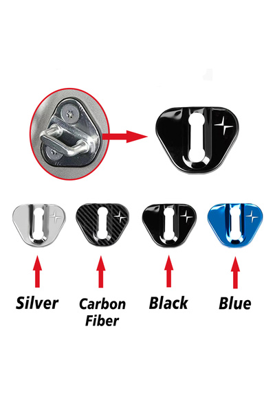 Choice قفل باب داخلي للسيارة، أسود اللون، طراز 2، قطعتان، مناسب لسيارات فولفو...