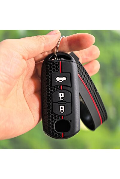 Choice4 غطاء مفتاح سيارة سيليكون من النوع E، مناسب لسيارات مازدا 2، 3، 6، أكس...