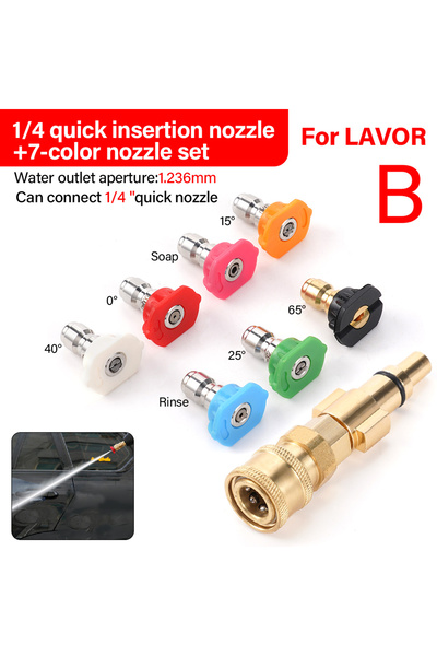 Choice محول سريع الفك لغسالة الضغط شديدة التحمل مقاس 1/4 بوصة مع طقم ملحقات ف...