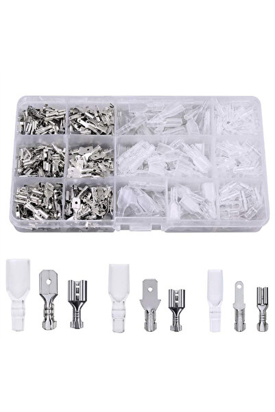 Choice1 270 silver 270Pcs 2.8/4.8/6.3mm Insulated Male Female Wire Connector ...