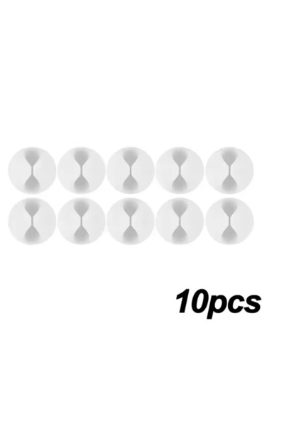 Choice3 10pcs white B5398A 10pcs Desktop Phone Wire Organizer Data Cable Hold...