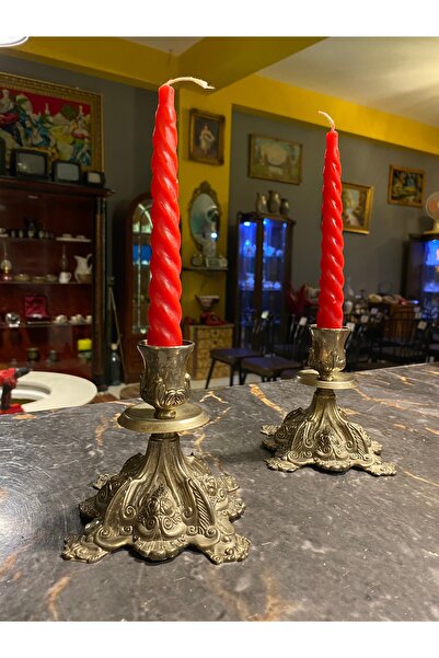 AntikHacı Vintage Alman Gümüşü Gotik Şamdan Takımı