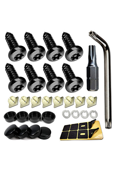 Choice براغي تثبيت لوحة ترخيص السيارة السوداء XCLPF - أدوات تثبيت لوحة من الف...