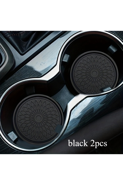 Choice قطعتان سوداوان، قطعتان، قاعدة أكواب ماء جديدة للسيارة، قاعدة أكواب جدي...