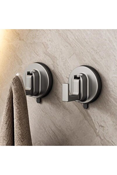 Choice Gray-1pcs Reusable Suction Cup Hook Waterproof Wall Mount Hooks Punch-...