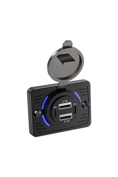 Choice3 kebidumei Dual PD Dual USB 2 Ports 12V RV USB Outlet QC 18W PD 30W Ty...