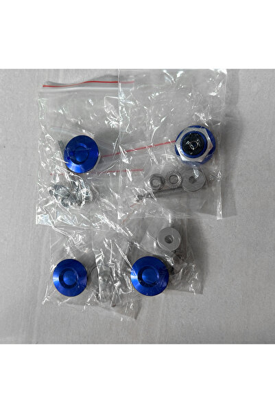 Choice1 4pcs Blue 4pcs Universal Car Front Bumper Hood Pin Aluminum Push Butt...