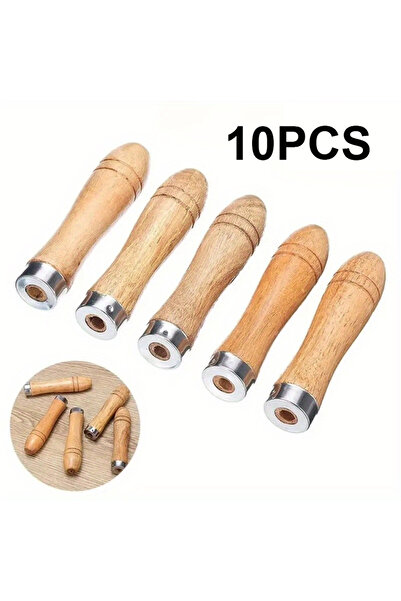 Choice 10pcs 10pc Wooden File Handle Replacement Strong Metal Collar For File...