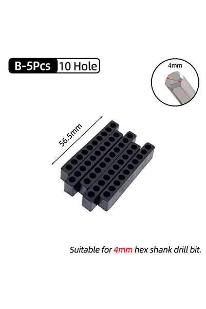 Choice ب- مجموعة من 5 قطع، 10 ثقوب، 6/8/10/12/15 ثقبًا، حامل رؤوس مفك براغي س...