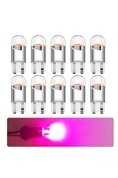 Choice1 ١٠ مصابيح LED وردية اللون بتصميم شفاف بالكامل، W5W T10 WY5W 192 194 1...