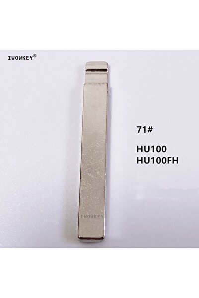 Choice 10pcs 71# HU100 HU100FH Metal Uncut Blank Flip Remote Key Blade for Ke...
