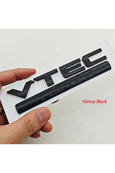 Choice Black 3D ABS Chrome Black Logo VTEC TURBO Badge Car Rear Trunk Sticker...