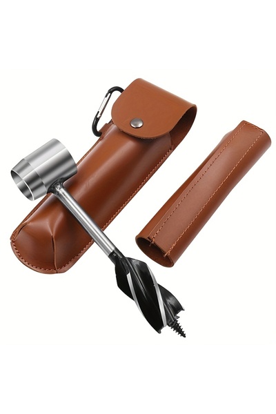 Choice مجموعة أدوات البقاء على قيد الحياة، مثقاب يدوي للخشب مع فتحة سكوتش لأو...