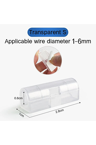 Choice7 Transparent S-20pcs 16/20PCS Cable Organizer Clips Cable Management D...
