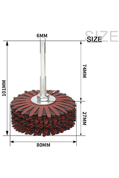 Choice3 قرص صنفرة SI FANG مقاس 80 مم مع ساق 6 مم، قطعة واحدة، أدوات كاشطة للأ...
