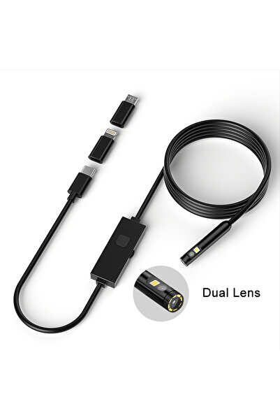 Choice كاميرا مزدوجة صلبة بطول متر واحد، 8 مم، عالية الدقة 1080 بكسل، 3 في 1،...