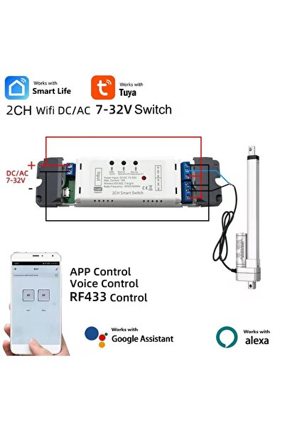 Choice Tuya Smart Wifi Electric Actuator Motor Controller,DC12V 24V 32V 2 Cha...