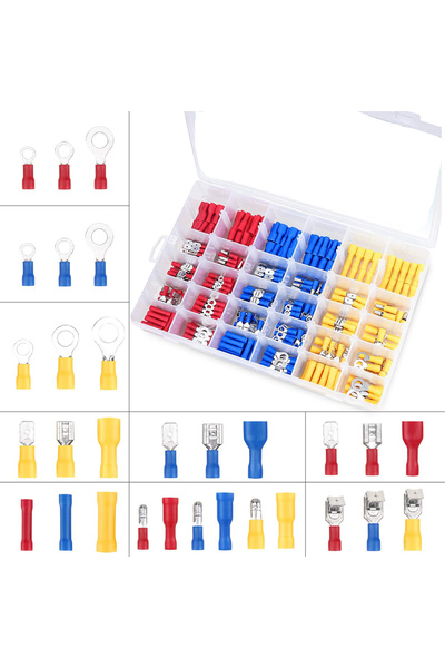 choice2 480pcs WOZOBUY Insulated Cable Connector Electrical Wire Crimp Spade ...