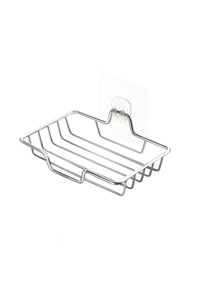 Choice حامل صابون جداري من الفولاذ المقاوم للصدأ الفضي، لا يحتاج إلى ثقب، يتس...