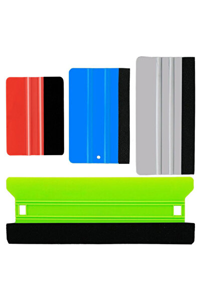 Choice3 4 size 8IN/6IN/5IN/4IN Window Tint Squeegee Felt Edge Wrap Squeegee W...