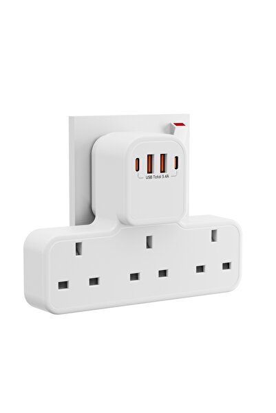 Choice1 3 Ac Plugs 3250W Uk Ac Plug Power Strip Electrical Wall Mounted Outle...