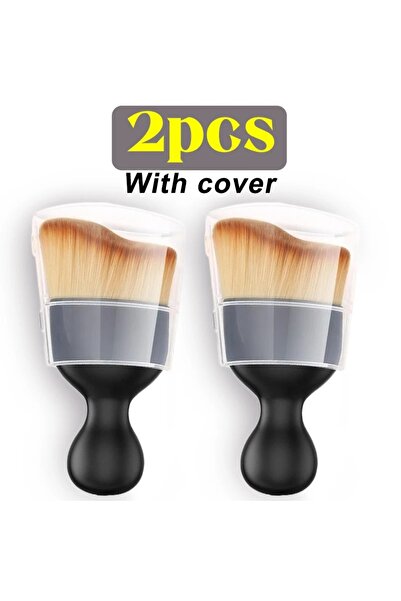 choice2 فرشاة تنظيف داخلية للسيارة مكونة من قطعتين مع غطاء، لتنظيف لوحة المفا...