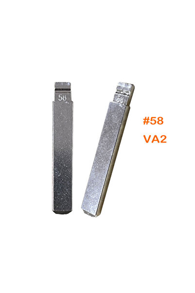 Choice 10pcs VA2 10pcs 58# VA2 Metal Uncut Blank Flip Remote Key Blade for Pe...