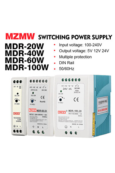 Choice3 مزود طاقة صناعي قابل للتبديل على سكة DIN بقدرة 60 واط وجهد 24 فولت ون...