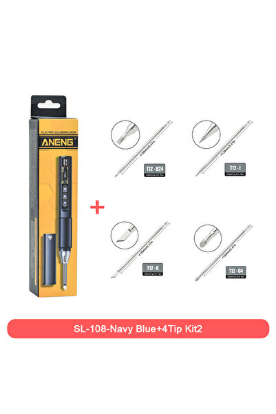 Choice4 طقم رؤوس لحام ANENG SL108 الأزرق ذو 4 رؤوس، مكواة لحام ذكية ANENG SL1...