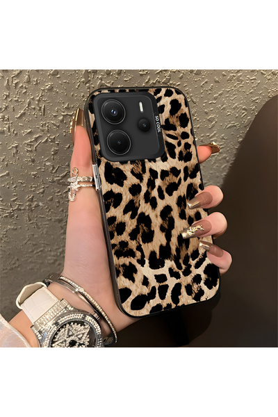 SLIMFELT Redmi Note 14 Uyumlu Lüks Leopar Kılıfı, Düşmeye Dayanıklı Silikon, ...