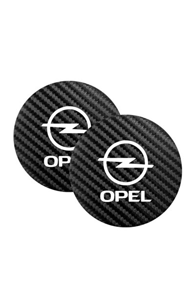 Choice Carbon black Leather Car Coaster Anti-Slip Water Cup Slot Pad For Opel...