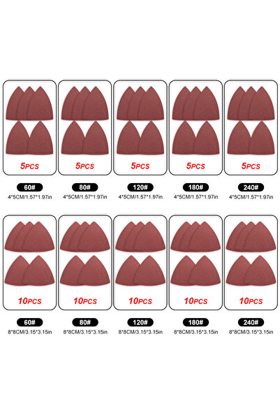 Choice مجموعة متنوعة من 75 قطعة من وسادات الصنفرة المثلثة الشكل ذات الأصابع ا...