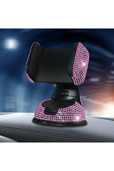 Choice حامل هاتف للسيارة مرصع بأحجار الراين الكريستالية، مع قاعدة فتحة تهوية ...