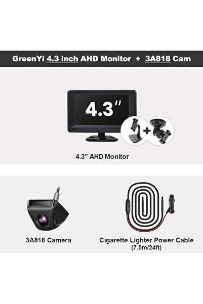 Choice4 4.3inch and 3A818 GreenYi 4.3/5/7 inch AHD IPS Monitor 1080P Night Vi...