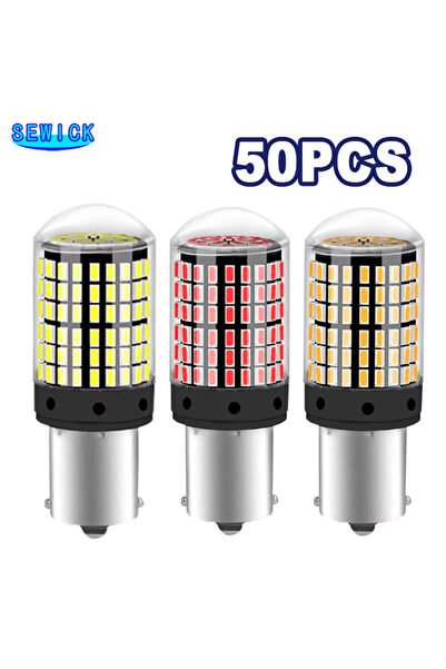 Choice3 1156 BAU15S PY21W أصفر كهرماني 50 قطعة BA15S 1156 BAU15S PY21W T20 74...