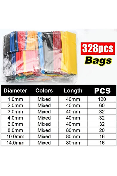 Choice 800pcs (box) Mixed-size 127/165/328/560/650/800pcs Heat Shrink Tubing ...