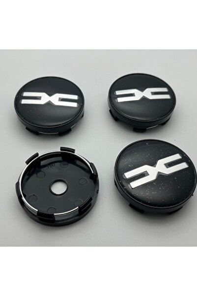 Choice أغطية مركزية للعجلات من داسيا، 4 قطع، أسود وفضي، مقاس 60 مم، مصنوعة من...