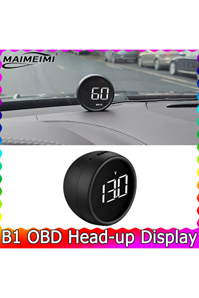 Choice عداد سرعة السيارة OBD B1 مع منبه B1 OBD2 HUD شاشة عرض رأسية رقمية بالك...
