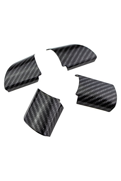 Choice1 carbonfiber black Interior Car Steering Wheel Panel Cover Trim Sticke...