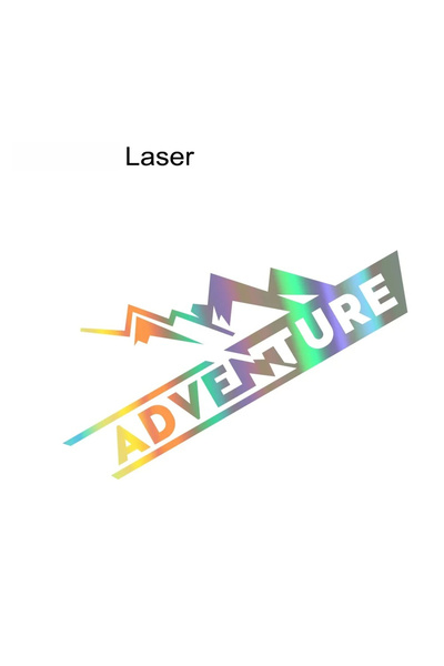 Choice4 ملصق ليزر للدراجات النارية مقاس 16 × 6.2 سم، صندوق علوي، رسومات مغامر...