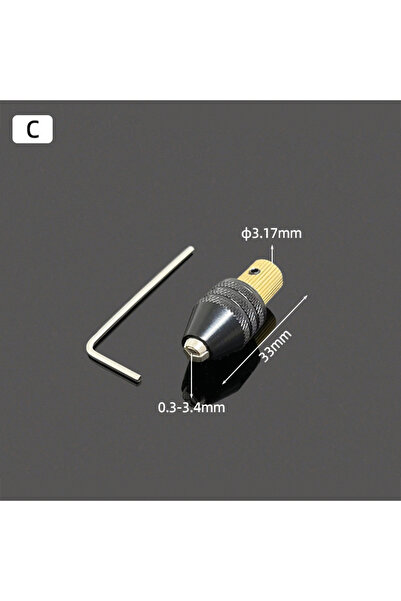 choice2 محول ظرف مثقاب صغير جدًا C 0.5-3.2 مم، ظرف نحاسي M7/8×0.75، صامولة، ع...
