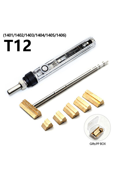 Choice4 مكواة لحام T12 1401-1406 T12 مع رأس ضغط ذوبان ساخن T12 وملعقة طرفية م...