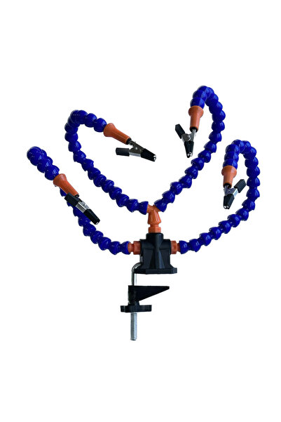 choice2 4 Arms Blue Soldering Helping Hand Tool Table Clip Third Hand Solderi...