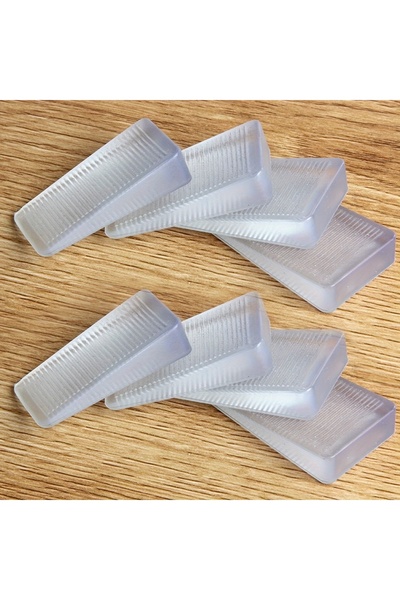 Choice 4 قطع من حشوات إسفينية شفافة مقاس 3×5×1 سم - أدوات تسوية أثاث بلاستيكي...