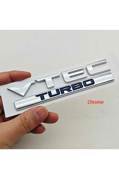 Choice شعار VTEC TURBO ثلاثي الأبعاد أسود اللون مصنوع من مادة ABS مطلية بالكر...